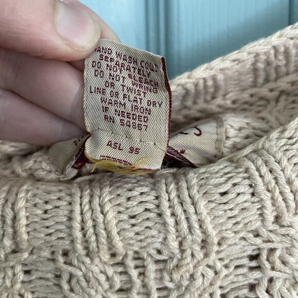 Abercrombie & Fitch Cottage Handknits Chunky Knit Sweater Women’s Large Ramie - Picture 6 of 12